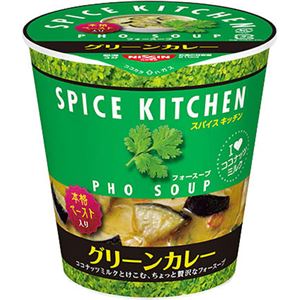 （まとめ買い）【ケース販売】日清 スパイスキッチン グリーンカレー フォースープ 33g×6個×6セット