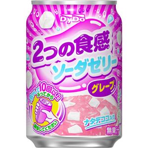 （まとめ買い）【ケース販売】ダイドー 2つの食感ソーダゼリー グレープ 280g×24本×2セット