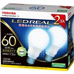 （まとめ買い）東芝 LED電球 LDA7N-G/60W-2P 昼白色 2個パック×2セット