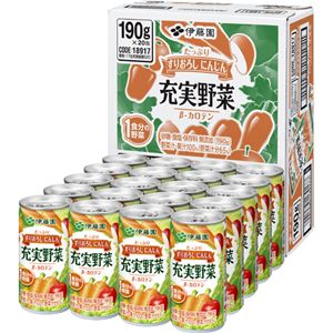 【ケース販売】伊藤園 充実野菜100 緑黄色野菜ミックス 190g×20本