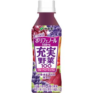 （まとめ買い）【ケース販売】伊藤園 充実野菜100 ブルーベリーミックス 265g×24本×2セット