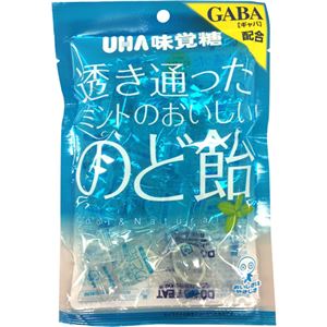 （まとめ買い）【ケース販売】UHA味覚糖 透き通ったミントのおいしいのど飴 冷涼体感 92g×6袋×14セット