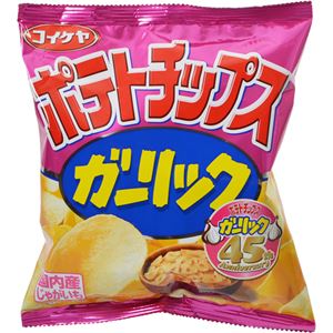 （まとめ買い）【ケース販売】湖池屋 ポテトチップスガーリック 55g×12袋×4セット