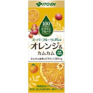 【ケース販売】ビタミンフルーツ スーパーフルーツMix オレンジ&カムカム 200ml×24本