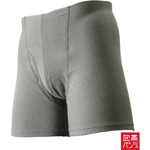 （まとめ買い）SIDO(シドー) 包帯パンツ ゴムなしボクサー 濃グレー M×2セット