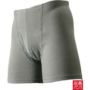 （まとめ買い）SIDO(シドー) 包帯パンツ ゴムなしボクサー 濃グレー L×2セット