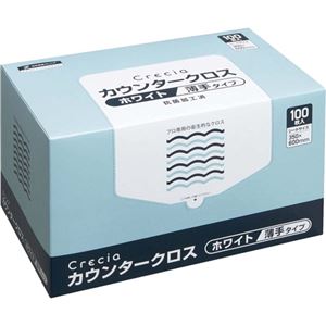 クレシア カウンタークロス薄手 ホワイト 100枚