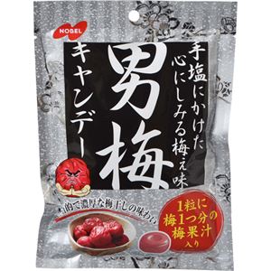 （まとめ買い）【ケース販売】ノーベル 男梅キャンデー 80g×6袋×6セット