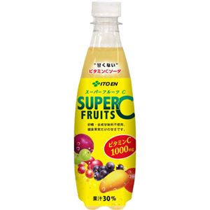 【ケース販売】スーパーフルーツC 甘くないビタミンCソーダ 410ml×24本