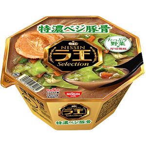 （まとめ買い）【ケース販売】日清 ラ王 Selection 特濃ベジ豚骨 117g×12個×4セット