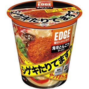 （まとめ買い）【ケース販売】EDGE 鬼辛とんこつラーメン タテロング 89g×12個×3セット