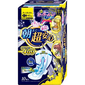 （まとめ買い）【数量限定】エリス 朝まで超安心400 羽つき 10枚 セーラームーンデザイン×15セット