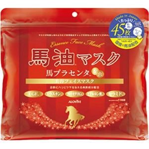 （まとめ買い）アロヴィヴィ 馬油マスク 45枚×5セット