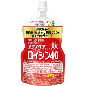 （まとめ買い）【ケース販売】味の素 栄養ケア食品 アミノケアゼリー ロイシン40 りんご味 100g×6個(区分4/かまなくてよい)×6セット