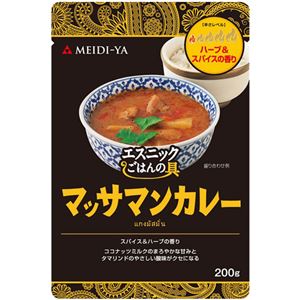 （まとめ買い）明治屋 エスニックごはんの具 パウチ マッサマンカレー 200g×18セット