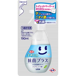 （まとめ買い）ルック まめピカ 抗菌プラス トイレのふき取りクリーナー つめかえ用 190ml×17セット