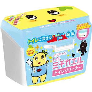 （まとめ買い）【数量限定】エリエール ミチガエル トイレクリーナー ふなっしーデザイン 梨汁の香り 本体 10枚入×7セット