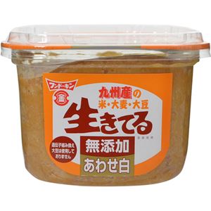 （まとめ買い）フンドーキン 生きてるみそ 九州産の米・大麦・大豆 無添加あわせ白みそ 750g×12セット