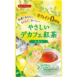 （まとめ買い）ティーブティック やさしいデカフェ紅茶 レモン 1.2g×10袋×6セット