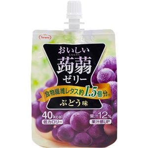 （まとめ買い）【ケース販売】たらみ おいしい蒟蒻ゼリー ぶどう味 150g×6個×5セット