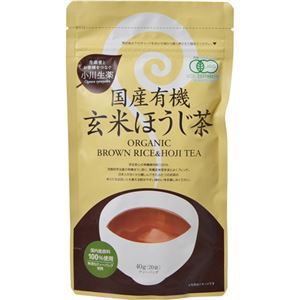 （まとめ買い）小川生薬 国産有機玄米ほうじ茶 ティーバッグ 40g(20袋)×8セット