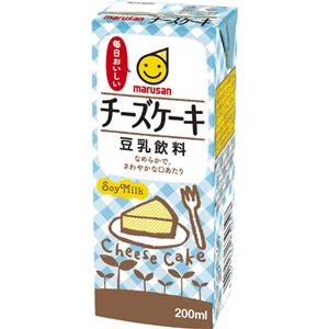 （まとめ買い）【ケース販売】マルサン 豆乳飲料 チーズケーキ 200ml×24本×2セット