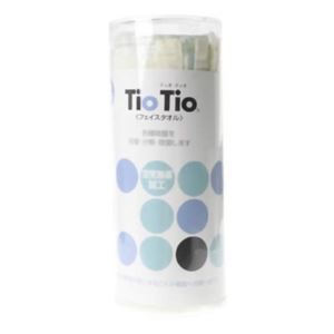 （まとめ買い）TioTio フェイスタオル ブルー×3セット - 拡大画像
