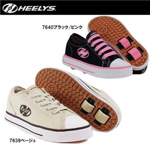 hys-003 【HEELYS／ヒーリーズ】ローラーシューズ HX2 JAZZY ジャジー 7639 ベージュ 25cm - 拡大画像