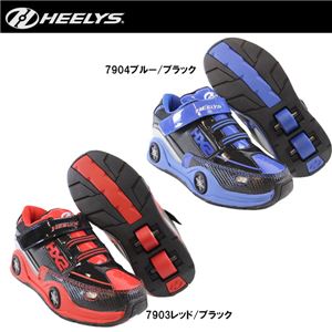 hys-010 【HEELYS／ヒーリーズ】ローラーシューズ SPIN スピン 7903 レッド／ブラック 19cm - 拡大画像