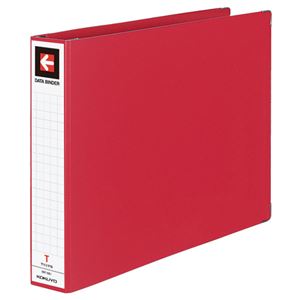 （まとめ） コクヨ データバインダーT（バースト用・ワイドタイプ） T11×Y15 22穴 450枚収容 赤 EBT-551R 1冊 【×5セット】 - 拡大画像