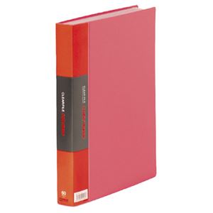 （まとめ） キングジム カラーベーストリプル A4タテ 60ポケット 背幅35mm 赤 132-3C 1冊 【×2セット】 - 拡大画像