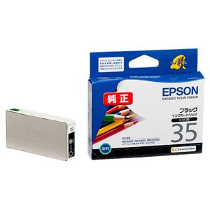 （まとめ） エプソン EPSON インクカートリッジ ブラック ICBK35 1個 【×4セット】 - 拡大画像