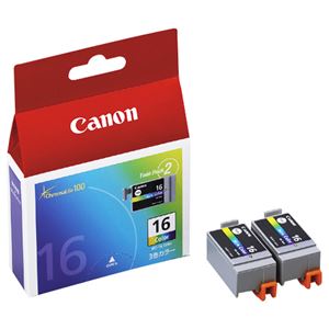 （まとめ） キャノン Canon インクタンク BCI-16CLR カラー 9818A001 1パック（2個） 【×3セット】