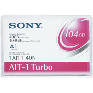 （まとめ） ソニー AIT-1 Turboデータカートリッジ 40GB（圧縮時 104GB） TAIT1-40N 1巻 【×2セット】 - 拡大画像