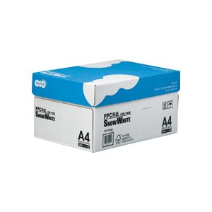 （まとめ） TANOSEE PPC用紙 SNOW WHITE A4 1箱（5000枚：500枚×10冊） 【×10セット】 - 拡大画像
