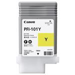 （まとめ） キャノン Canon インクタンク PFI-101 顔料イエロー 130ml 0886B001 1個 【×6セット】