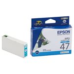 （まとめ） エプソン EPSON インクカートリッジ シアン ICC47 1個 【×4セット】