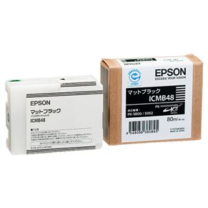 （まとめ） エプソン EPSON PX-P／K3インクカートリッジ マットブラック 80ml ICMB48 1個 【×6セット】 - 拡大画像