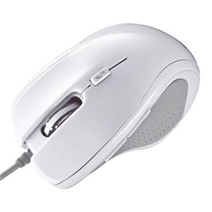 （まとめ） サンワサプライ ブルーテック USB有線 マウス ホワイト MA-117HW 1個 【×3セット】 - 拡大画像