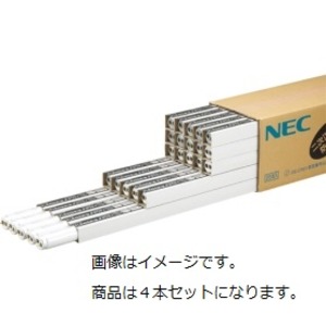 NEC 防災用残光蛍光ランプ 飛散防止タイプ 直管ラピッドスタート形 40W形 3波長形 昼白色 FLR40SEXNMPボウサイ/4K-L 1パック(4本) - 拡大画像