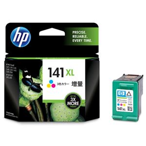 （まとめ） HP141XL プリントカートリッジ カラー 増量 CB338HJ 1個 【×3セット】 - 拡大画像