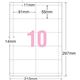 （まとめ） TANOSEE カラーレーザー・IJ用名刺用紙 10面 白 1冊（100シート） 【×5セット】 - 縮小画像2