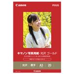 （まとめ） キャノン Canon 写真用紙・光沢 ゴールド 印画紙タイプ GL-101A320 A3 2310B008 1冊（20枚） 【×2セット】