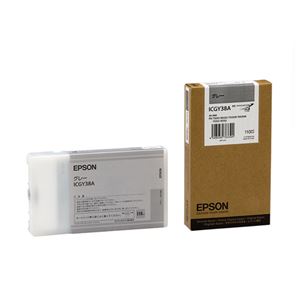 （まとめ） エプソン EPSON PX-P／K3インクカートリッジ グレー 110ml ICGY38A 1個 【×6セット】 - 拡大画像