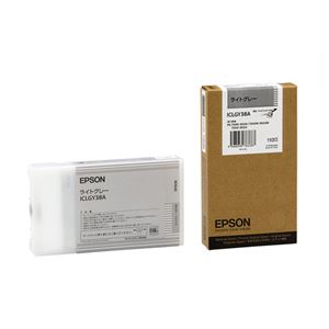 （まとめ） エプソン EPSON PX-P／K3インクカートリッジ ライトグレー 110ml ICLGY38A 1個 【×6セット】 - 拡大画像