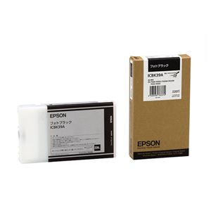 （まとめ） エプソン EPSON PX-P／K3インクカートリッジ フォトブラック 220ml ICBK39A 1個 【×3セット】 - 拡大画像