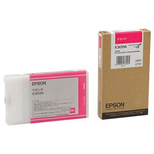 （まとめ） エプソン EPSON PX-P／K3インクカートリッジ マゼンタ 220ml ICM39A 1個 【×3セット】 - 拡大画像
