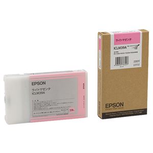 （まとめ） エプソン EPSON PX-P／K3インクカートリッジ ライトマゼンタ 220ml ICLM39A 1個 【×3セット】 - 拡大画像
