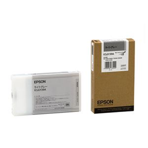 （まとめ） エプソン EPSON PX-P／K3インクカートリッジ ライトグレー 220ml ICLGY39A 1個 【×3セット】 - 拡大画像
