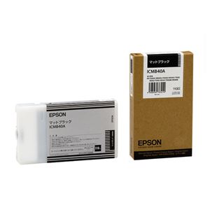 （まとめ） エプソン EPSON PX-Pインクカートリッジ マットブラック 110ml ICMB40A 1個 【×6セット】 - 拡大画像